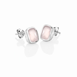 Hot Diamonds Sterling Silver Rose Quartz Stud Earrings