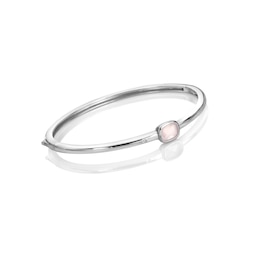 Hot Diamonds Sterling Silver Rose Quartz Bangle