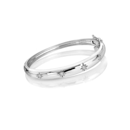 Hot Diamonds Sterling Silver White Topaz Bangle