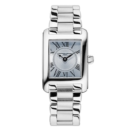 Frederique Constant Classics Carree 30mm Blue Dial Stainless Steel Bracelet Watch