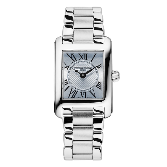 Frederique Constant Classics Carree 30mm Blue Dial Stainless Steel Bracelet Watch
