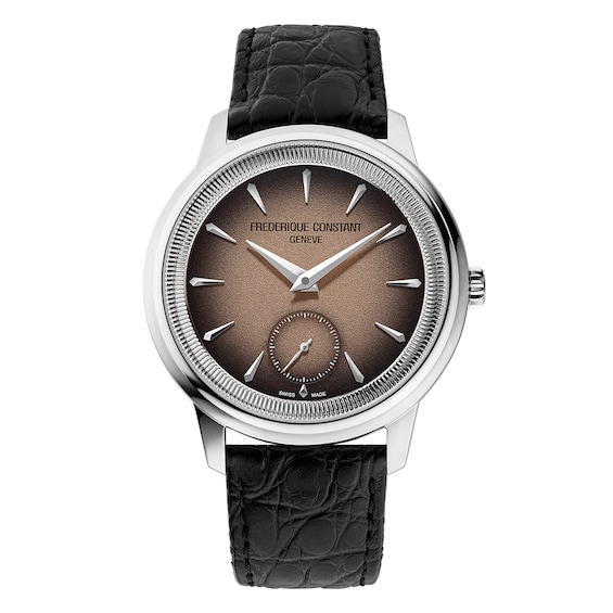 Frederique Constant Classics Moneta Black to Salmon Dial & Leather Strap Limited Edition Watch