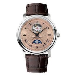 Frederique Constant Classics Heart Beat Moonphase Date Leather Strap Watch