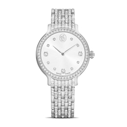 Swarovski Imber Silver-Tone Crystal Bracelet Watch