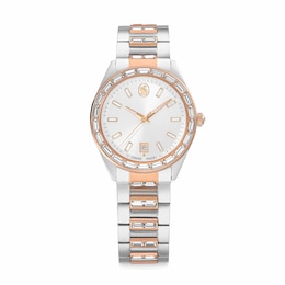 Swarovski Matrix Rose Gold-Tone Crystal Date Watch