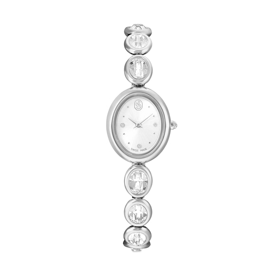 Swarovski Imber Silver-Tone Oval Bracelet Watch