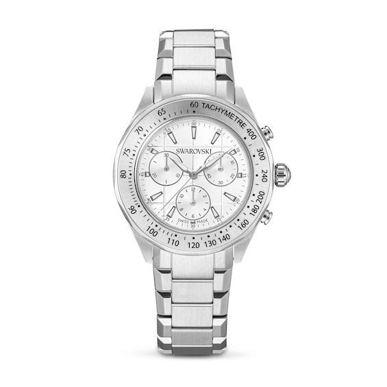 Swarovski Dextera Silver-Tone Chronograph Watch