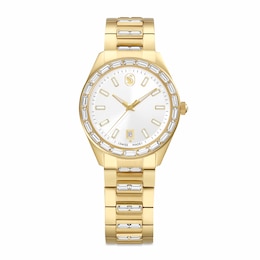 Swarovski Matrix Gold-Tone Crystal Date Watch