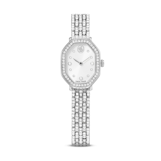 Swarovski Dextera Silver-Tone Octagon Crystal Watch