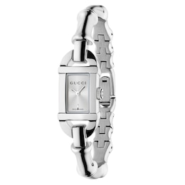 Gucci Bamboo Silver Tone Dial & Stainless Steel Bracelet Watch
