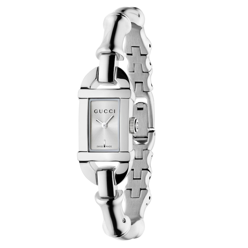 Main Image 1 of Gucci Bamboo Silver Tone Dial & Stainless Steel Bracelet Watch