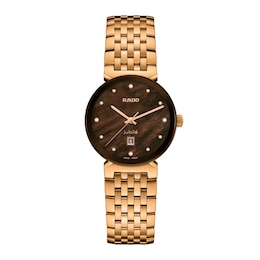 Rado Florence Diamonds 30mm Rose Gold-Tone Bracelet Watch