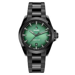 Rado Captain Cook Discover 40.7mm Green Gradient Dial Black High-Tech Ceramic Watch