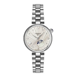 Tissot Desir Moonphase 29.6mm Silver Dial Stainless Steel Bracelet Watch