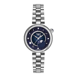 Tissot Desir Moonphase 29.6mm Blue Dial Stainless Steel Bracelet Watch