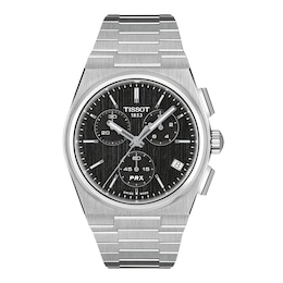 Tissot PRX 41mm Black Dial Stainless Steel Bracelet Chronograph Watch