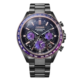 Citizen Attesa Satellite Wave GPS Purple Dial & Black Super Titanium Limited Edition Watch