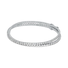 Michael Kors Women's Kors Brilliance Silver Tone Double Bracelet