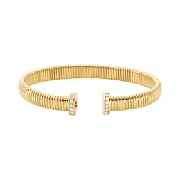Michael Kors Women's Gold Tone Ribbon Flex Cuff Bracelet
