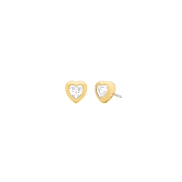 Michael Kors Women's Gold Tone Heart Stud Earrings