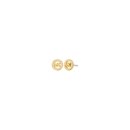Michael Kors Women's Gold Tone Mini Logo Stud Earrings
