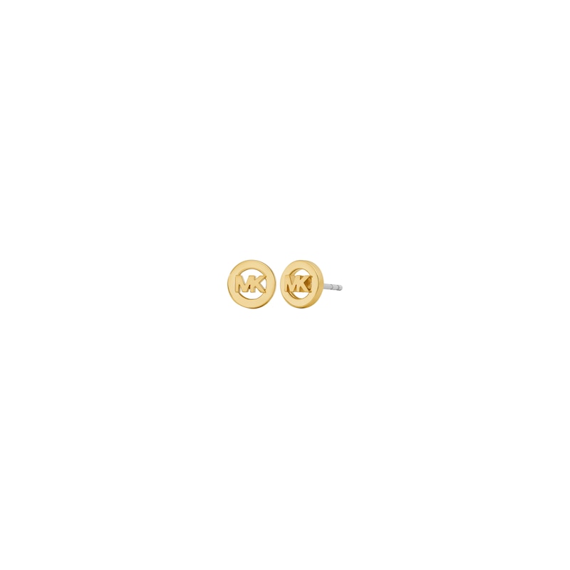 Main Image 1 of Michael Kors Women's Gold Tone Mini Logo Stud Earrings