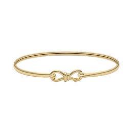 Emporio Armani Women's Gold Tone Ribbon Bangle