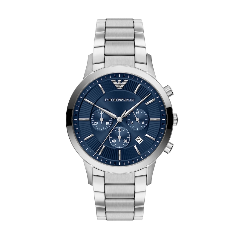Main Image 1 of Emporio Armani Archetipo Chronograph 43mm Blue Dial Stainless Steel Bracelet Watch