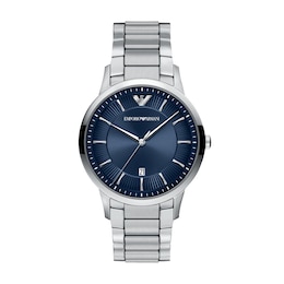 Emporio Armani Archetipo Date 43mm Blue Dial Stainless Steel Bracelet Watch