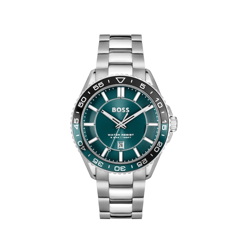 Main Image 1 of BOSS Runner 44mm Dark Green Dial Stainless Steel Bracelet Watch