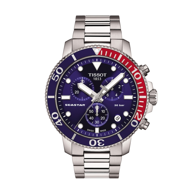 Tissot Seastar 1000 Men's Quartz Chronograph Blue Dial Bracelet Watch