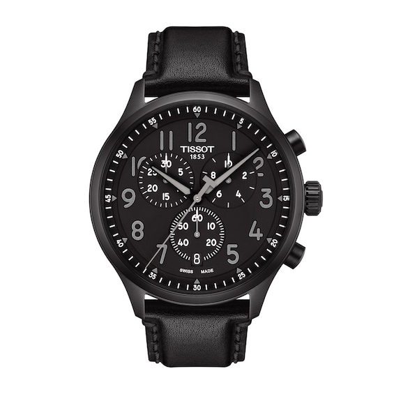 Tissot Chrono XL Vintage Men’s Black Leather Strap Watch