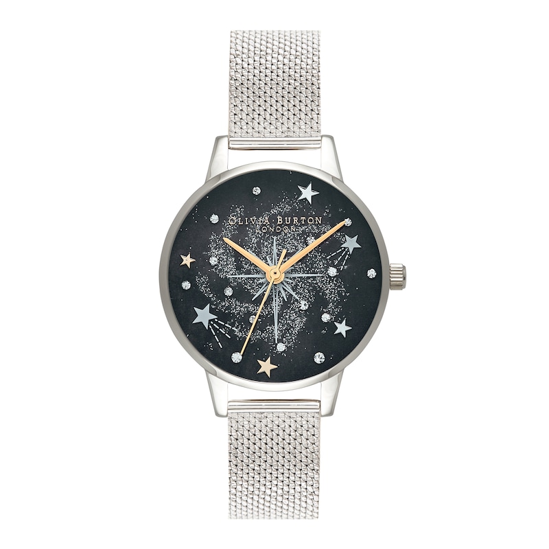 Olivia Burton Celestial Stainless Steel Mesh Bracelet Watch