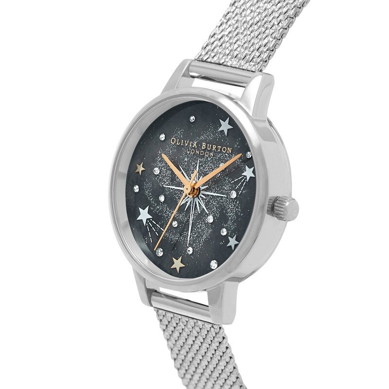 Olivia Burton Celestial Stainless Steel Mesh Bracelet Watch