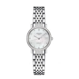 Longines Elegant Ladies' Diamond Mother Of Pearl Watch