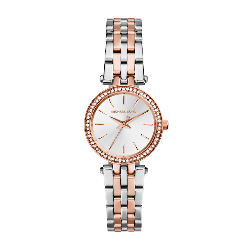 Michael Kors Mini Darci Two-Tone Stone Set Bracelet Watch