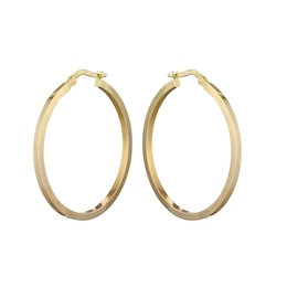 9ct Yellow Gold 30mm Hoop Earrings