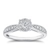 Thumbnail Image 0 of 9ct White Gold 0.50ct Diamond Halo Cluster Ring