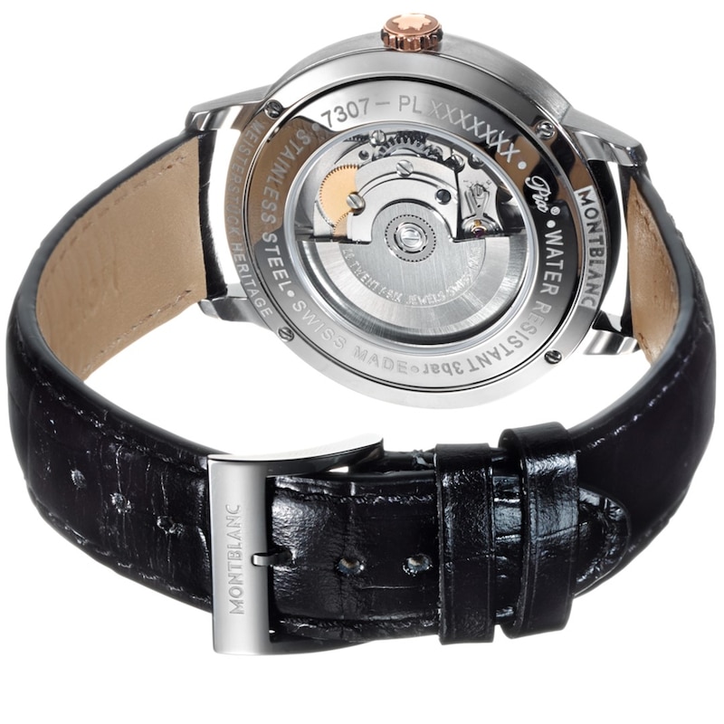 Main Image 3 of Montblanc Heritage Spirit Automatic Black Leather Strap Watch
