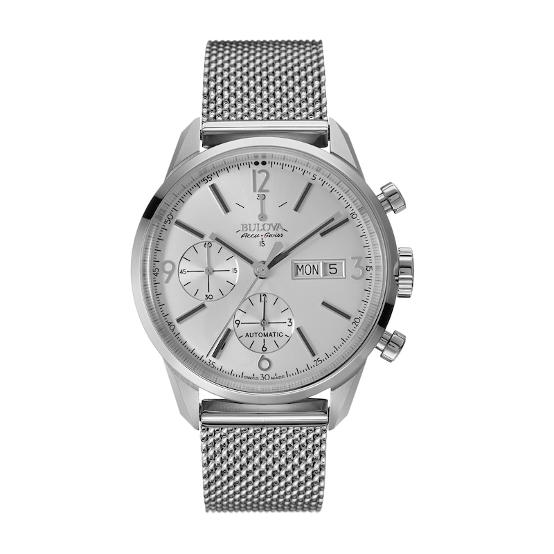 Bulova Accu-Swiss Men's Stainless Steel Mesh Bracelet Watch