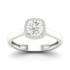 Thumbnail Image 1 of Engagement Ring 9ct White Gold 0.33ct Total Diamond Cushion Halo Ring