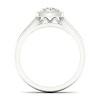 Thumbnail Image 3 of Engagement Ring 9ct White Gold 0.33ct Total Diamond Cushion Halo Ring