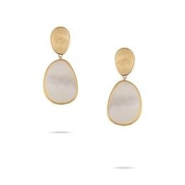 Marco Bicego Lunaria 18ct Gold Mother Of Pearl Drop Earrings