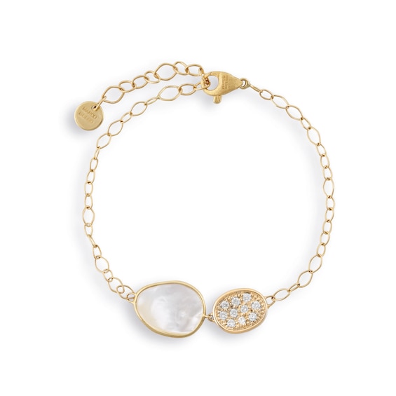 Marco Bicego Lunaria 18ct Yellow Gold 7 Diamond Bracelet