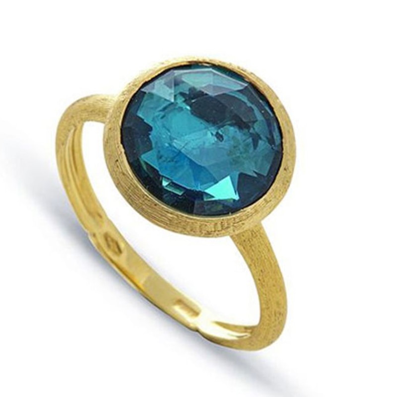 Marco Bicego Jaipur 18ct Yellow Gold London Blue Topaz Ring