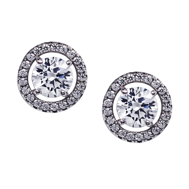 Main Image 1 of CARAT* LONDON Sterling Silver Stone Set Stud Earrings