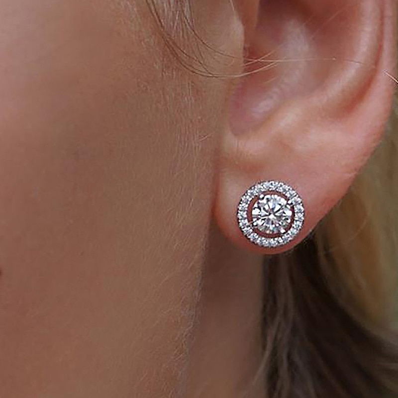 Main Image 2 of CARAT* LONDON Sterling Silver Stone Set Stud Earrings