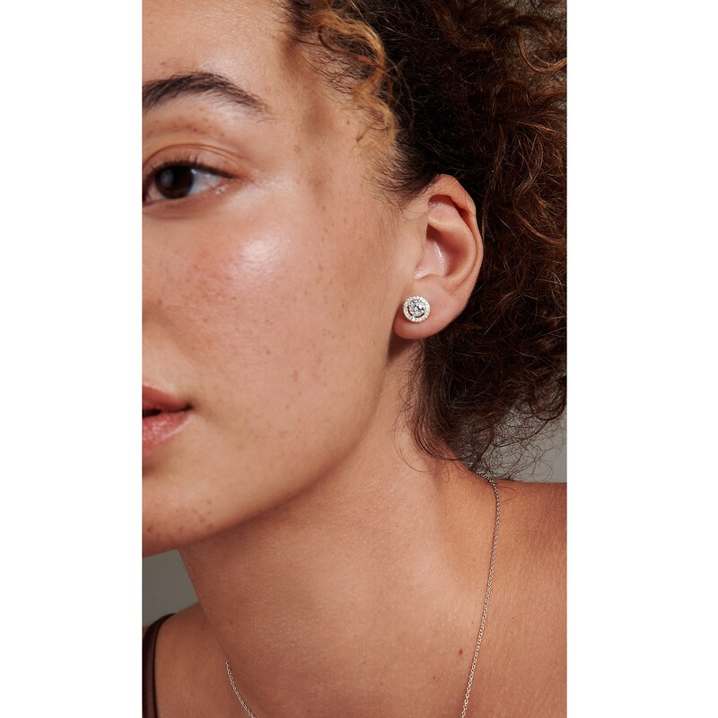 Main Image 5 of CARAT* LONDON Sterling Silver Stone Set Stud Earrings