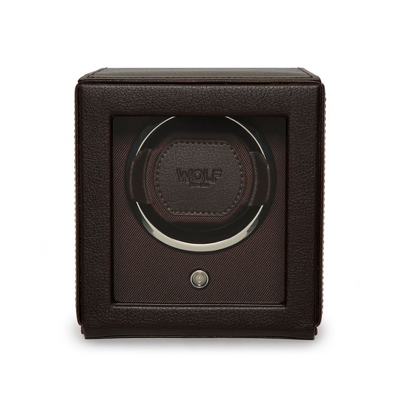 Main Image 1 of WOLF Cub Brown Vegan Leather Winder with Cover