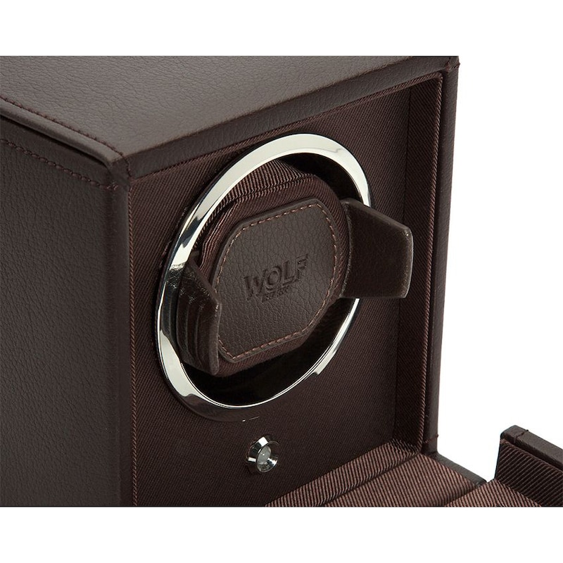 Main Image 4 of WOLF Cub Brown Vegan Leather Winder with Cover